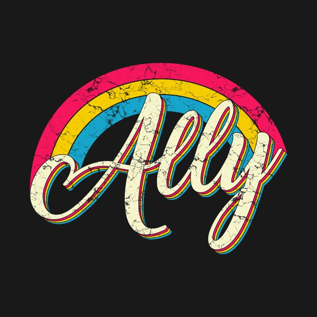 Ally pansexual vintage tshirt lgbt pride by Dianeursusla Clothes