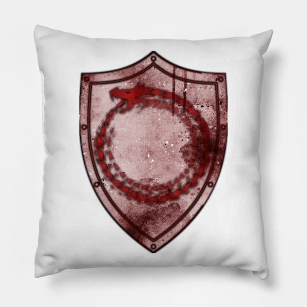 Dragon Shield Pillow by hoodforged