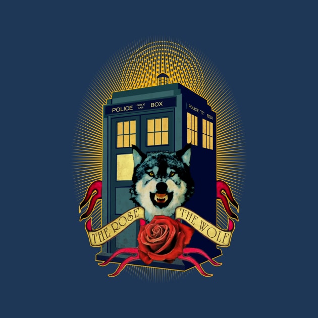 THE ROSE AND THE BAD WOLF by KARMADESIGNER T-SHIRT SHOP
