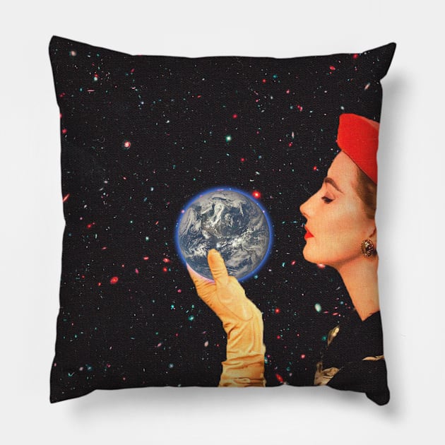 Woman, is to have the world in your hands Pillow by YellowCollages