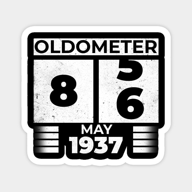 Oldometer 86 Years Old Born In May 1937 Magnet by RomanDanielsArt