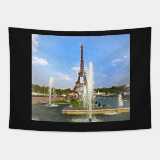 The Eiffel Tower and Fountains Tapestry