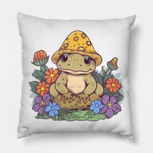 Mushroom Frog Pillow