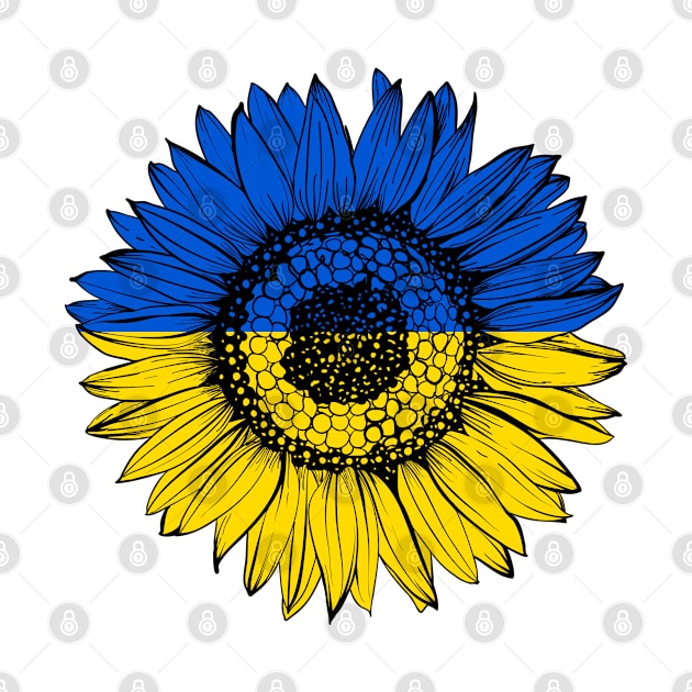 Support Ukraine sunflower National Ukraine flag by LeonAd
