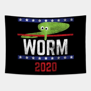 Magic Worm On A String Meme Green Worm 2020 for President Tapestry