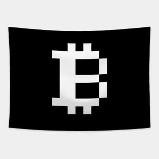 Bitcoin Symbol Pixel Art Tapestry