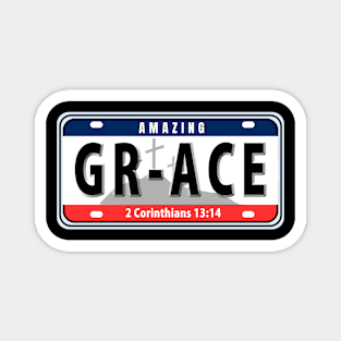 AMAZING GRACE EASTER CHRISTIAN NUMBER PLATE Magnet