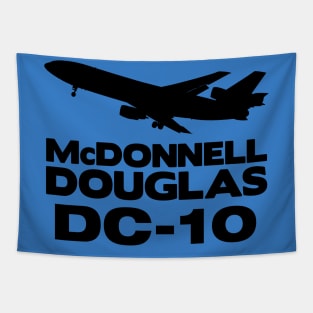 McDonnell Douglas DC-10 Silhouette Print (Black) Tapestry