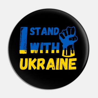 I stand with Ukraine support Ukraine Pin