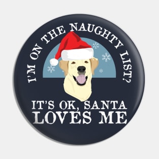 Funny Naughty Dog Puppy Lovers Labrador Breed Christmas Gift Pin