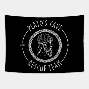 Platos Cave Rescue Team Ancient Greek Philosophy Tapestry