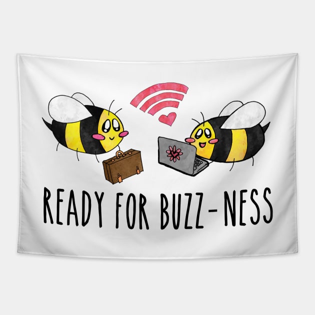 Bees Ready for Buzz-ness Tapestry by bumblefuzzies