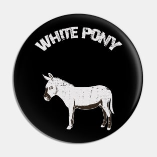 white pony Pin