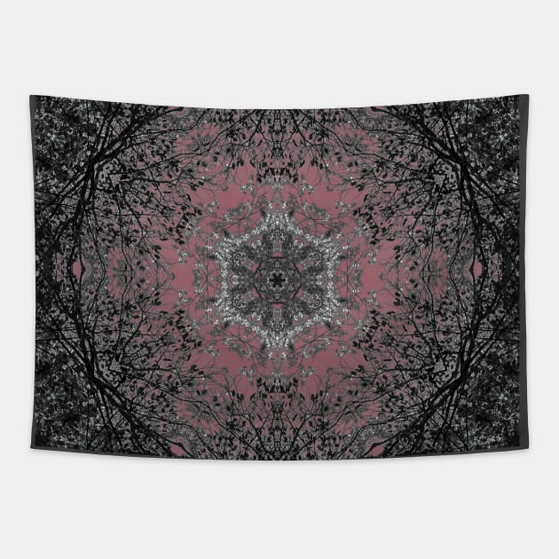 Back and Pink Stylish Textile Pattern Tapestry by Zen Goat 