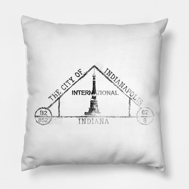 Indianapolis Passport Pillow by KnuckleTonic