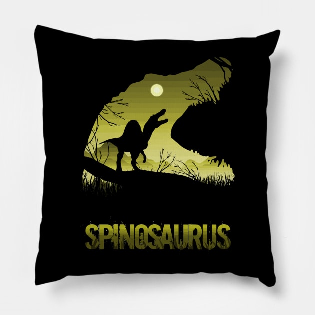 Spinosaurus Pillow by WorldDinosaurs