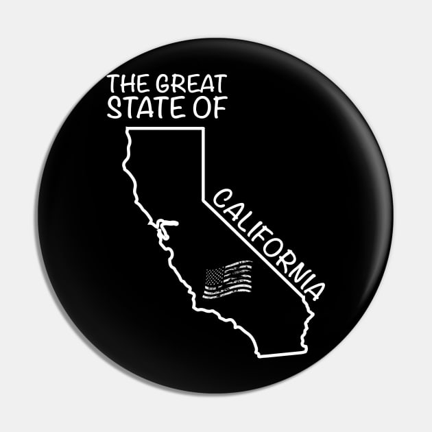 The great state of California - USA flag Pin by skaterly