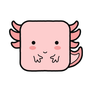 Kawaii Square Axolotl T-Shirt