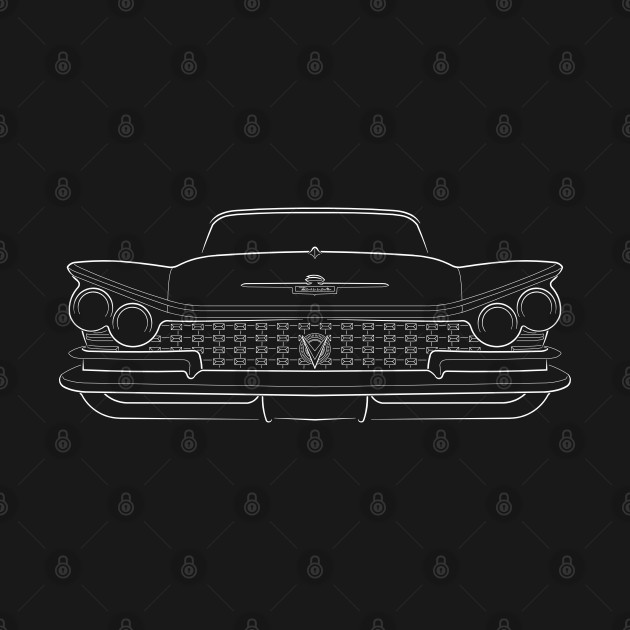 front/profile - 1959 Buick Electra 225 - stencil, white by mal_photography