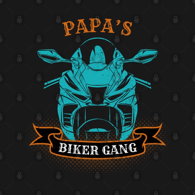 Papa's Biker Gang Father's Day by DwiRetnoArt99