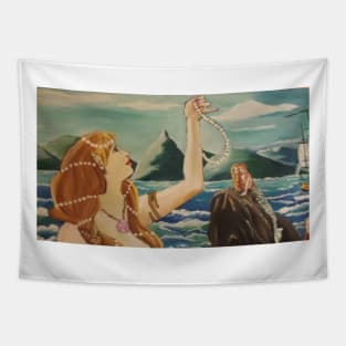 Mermaid with Pearls Tapestry