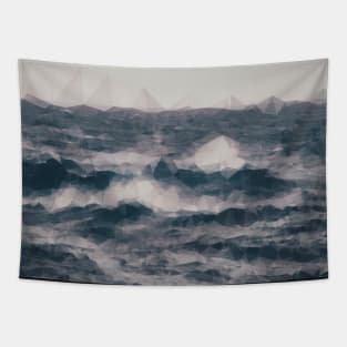 Stormy Seas Cool Ocean Waves Abstract Gift Design Tapestry