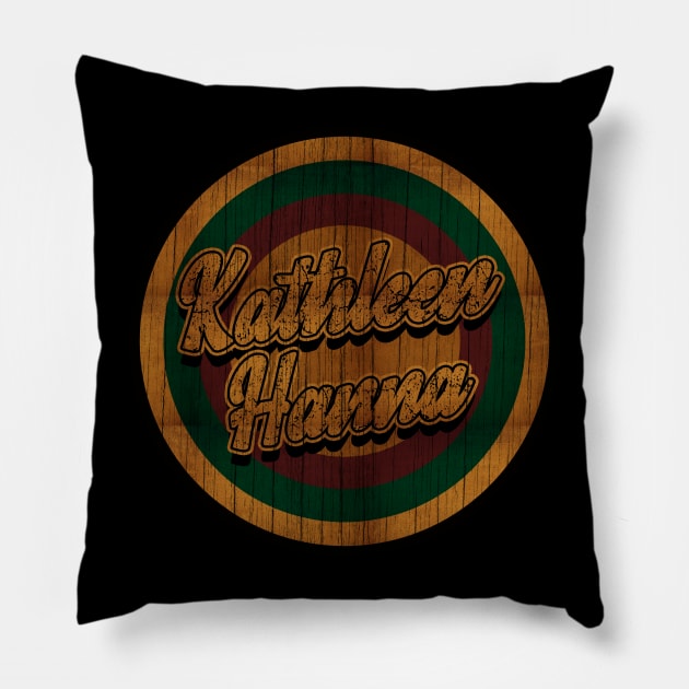 Circle Retro Kathleen Hanna Pillow by Electric Tone