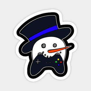 Snowman Face Gamer Magnet