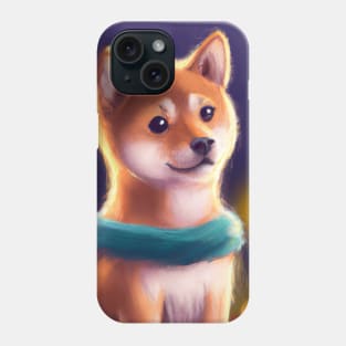 Cute Shiba Inu Drawing Phone Case