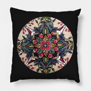 American Traditional Mandala Pillow