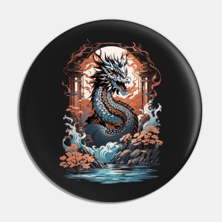 Watatsumi the japanese dragon Pin