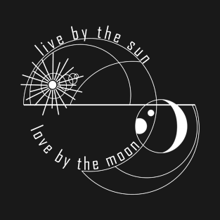 Sun Moon Romantic Love Live Lifestyle Classic Gift Happiness Geometric Symmetric Circles Valentine Partner Adventure Freedom Romance Lover T-Shirt