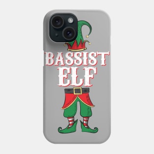 Bassist Elf - Christmas Gift Idea for Bass Players print Phone Case