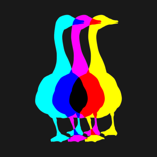 Trippy Multi-Colored Goose T-Shirt