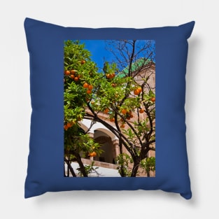 Morocco. Casablanca. City Hall. Inner Courtyard. Oranges. Pillow