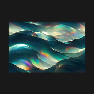 Iridescent Painted Glass Waves T-Shirt