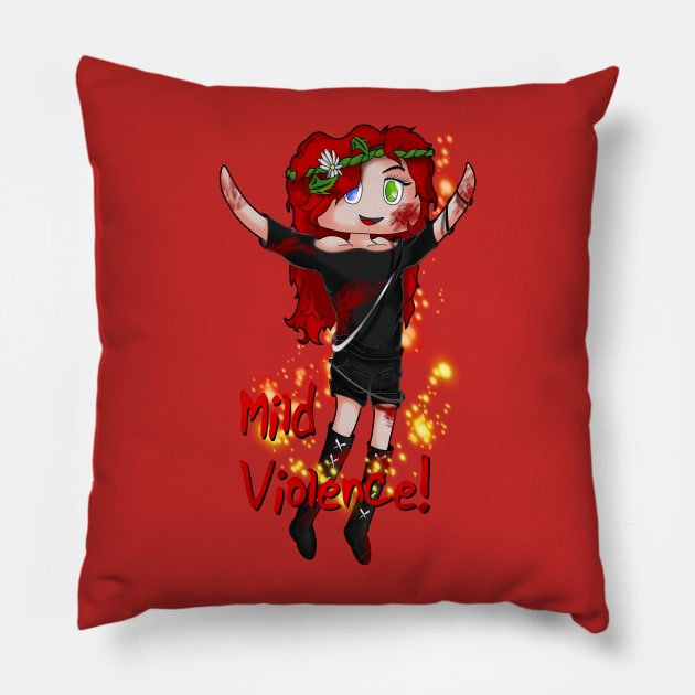 Mild Violence! Pillow by ItsSimplySurvival