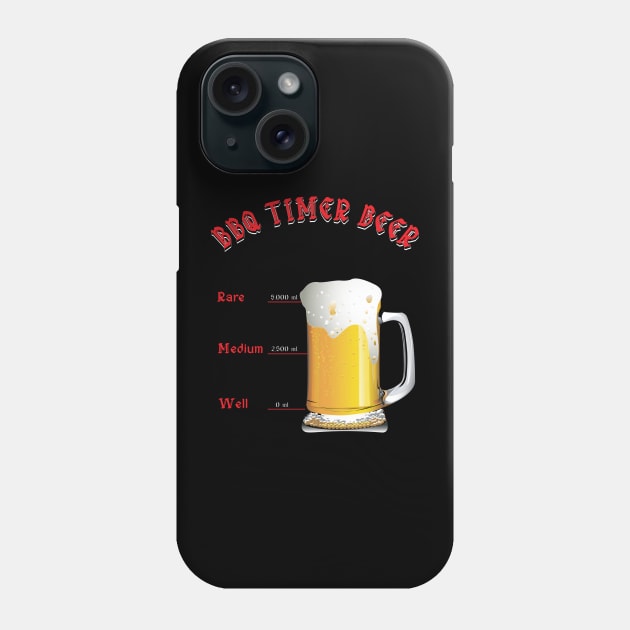 BBQ Timer Beer Drinking Phone Case by PunnyPoyoShop