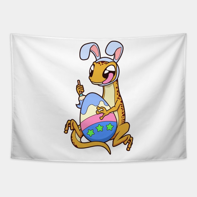 Fire salamander painting Easter eggs at Easter Tapestry by Modern Medieval Design