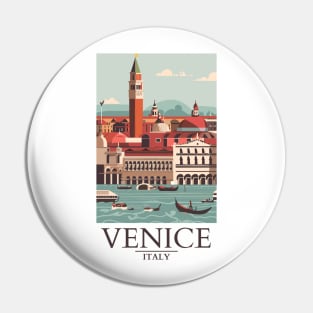 A Vintage Travel Art of Venice - Italy Pin