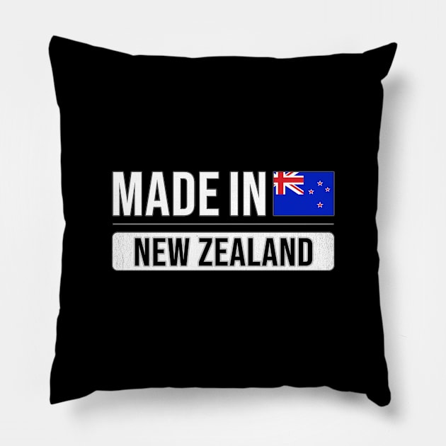 Made In New Zealand - Gift for New Zealander With Roots From New Zealand Pillow by Country Flags