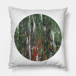 Moss and Lichen on a Fencepost (circle II/III) Pillow