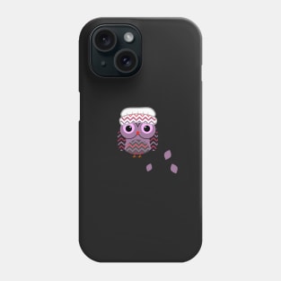 Cute owl in floral rain Phone Case