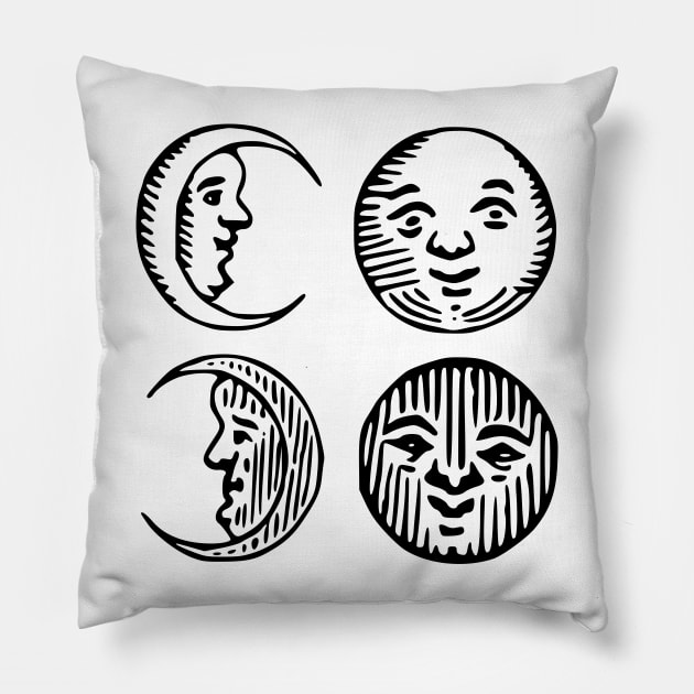 Moon Phases Pillow by xam