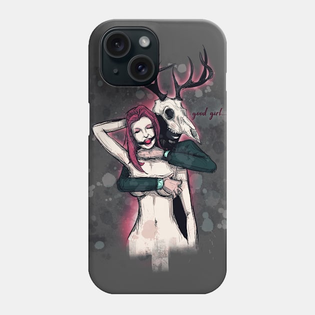 Deer Daddy Series 3: Good Girl Fine Art Print Phone Case by LVBart