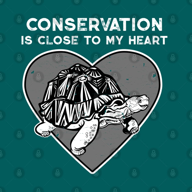 Radiated Tortoise Conservation Heart by Peppermint Narwhal