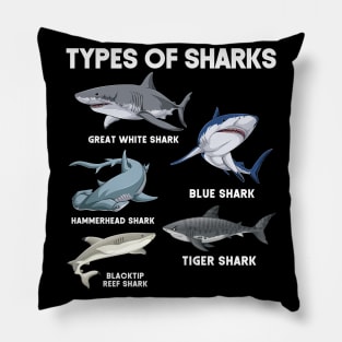 Types of Sharks Pillow