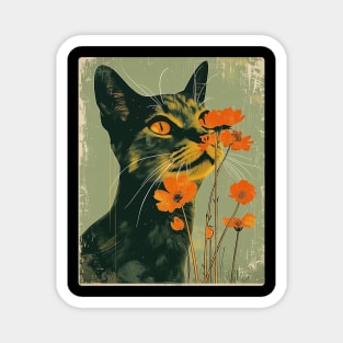 Ocicat Cat Flowers Photo Funny Cat Lover Gift Idea Magnet