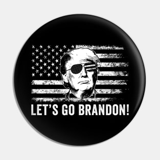 Let's Go Brandon Funny Trump American Flag Pin