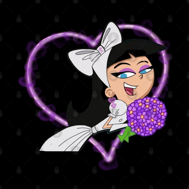 Trixie Tang Wedding Dress Flowers Couple Cute Heart Glow by UrbaneWanderlust